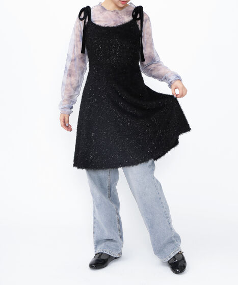 ショルダーリボンキャミワンピース[商品：PN25SS-008] - PUNYUS Online