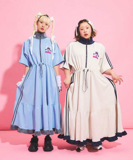 Rabbit girl半袖ジャージワンピース[商品：PN25SS-011] - PUNYUS