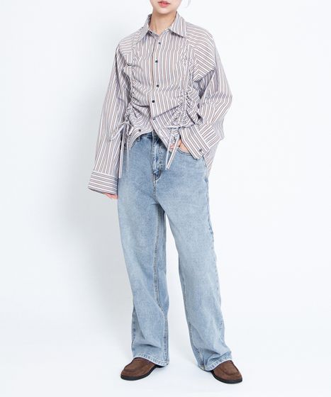 ドロストストライプシャツ[商品：PN25SS-014] - PUNYUS Online Store