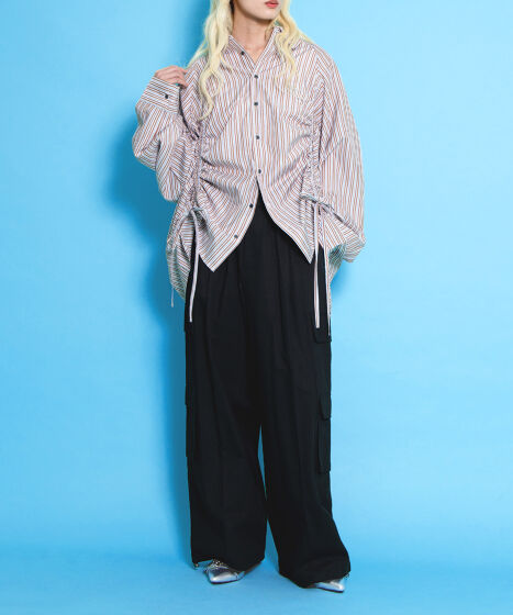 ドロストストライプシャツ[商品：PN25SS-014] - PUNYUS Online