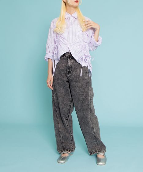 ドロストストライプシャツ[商品：PN25SS-014] - PUNYUS Online Store