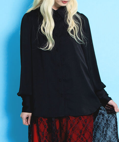 ◆美品 希少◆ OHGA RUBAN リボン ブラウス 黒 ブラック ◇美品 希少◇ OHGA RUBAN リボン ブラウス 黒 ブラック