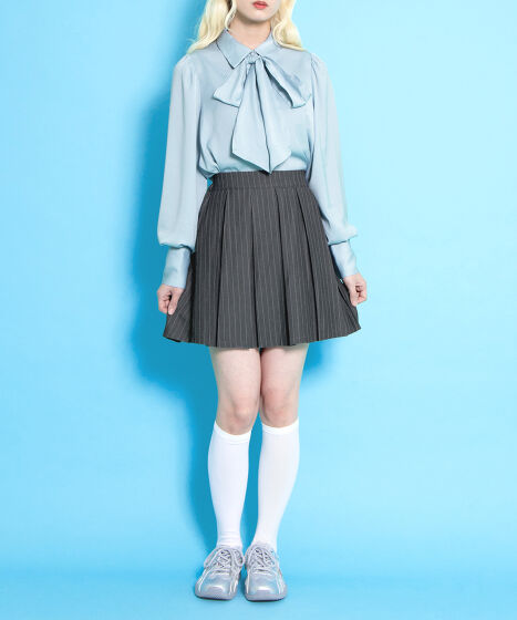リボン付きブラウス[商品：PN25SS-015] - PUNYUS Online Store