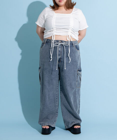 カーゴデニムパンツ[商品：PN25SS-019] - PUNYUS Online Store