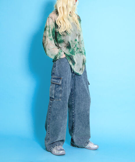 カーゴデニムパンツ[商品：PN25SS-019] - PUNYUS Online Store