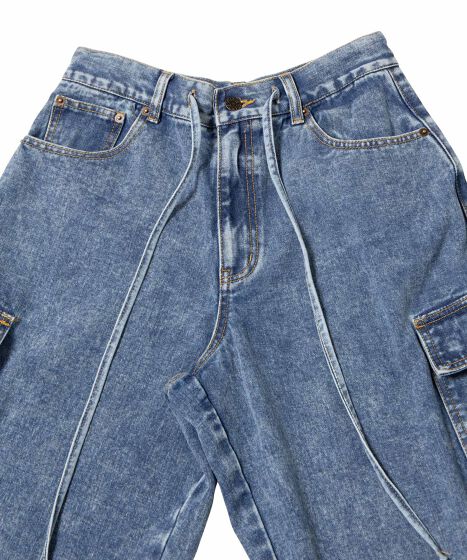 カーゴデニムパンツ[商品：PN25SS-019] - PUNYUS Online Store