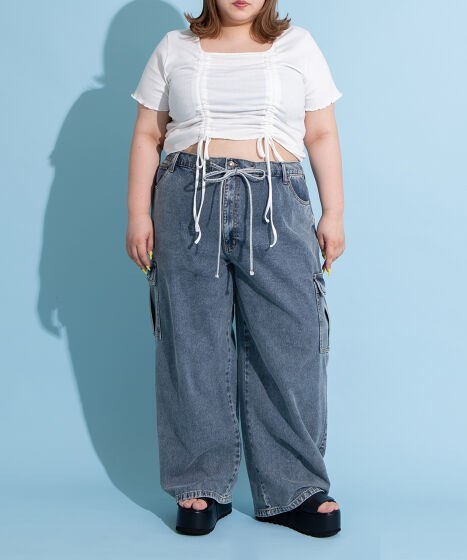 カーゴデニムパンツ[商品：PN25SS-019] - PUNYUS Online Store