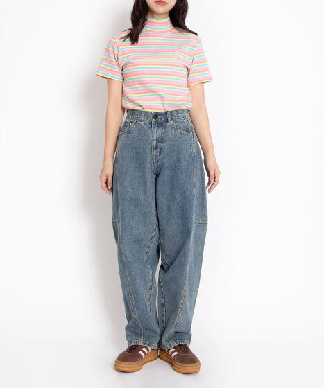 PUNYUS プニュズ バレルデニムパンツ 新品未使用 タグ付き サイズ4 バレルデニムパンツ[商品：PN25SS-020] - PUNYUS Online Store