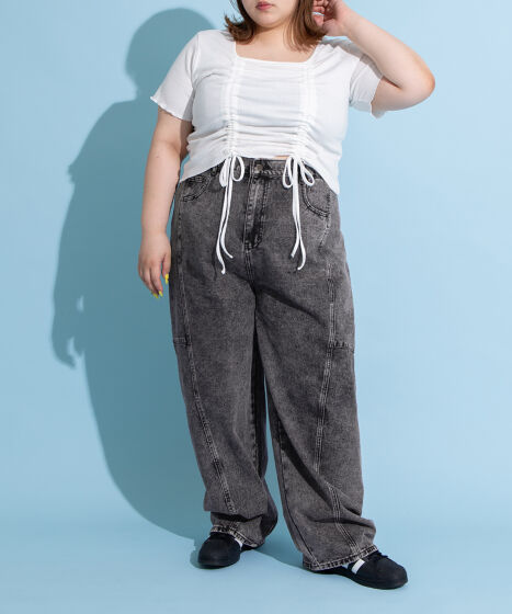 PUNYUS プニュズ バレルデニムパンツ 新品未使用 タグ付き サイズ4 バレルデニムパンツ[商品：PN25SS-020] - PUNYUS Online Store