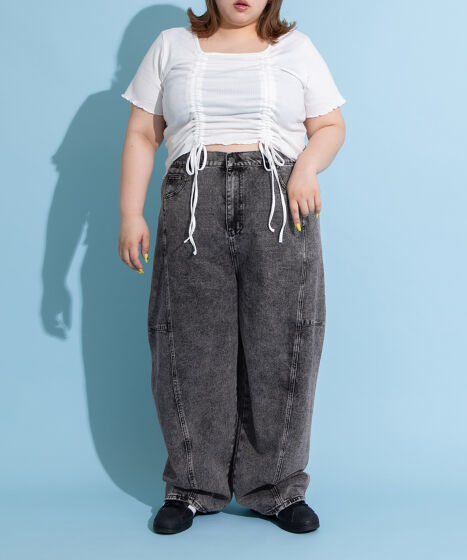 PUNYUS プニュズ バレルデニムパンツ 新品未使用 タグ付き サイズ4 バレルデニムパンツ[商品：PN25SS-020] - PUNYUS Online Store