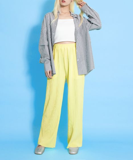 セルフカットプリーツパンツ[商品：PN25SS-022] - PUNYUS Online Store