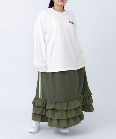 フリルティアードジャージロングスカート[商品：PN25SS-024] - PUNYUS