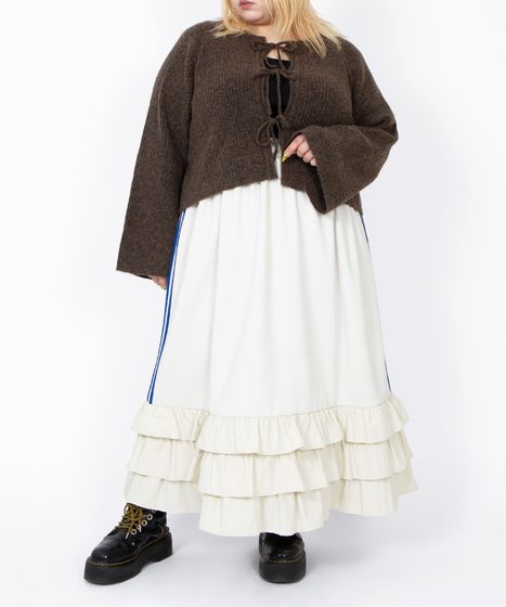 1%シュウヘイオガワ/ロング•フリルスカート/新品未使用/定価26180円 フリルティアードジャージロングスカート[商品：PN25SS-024] - PUNYUS