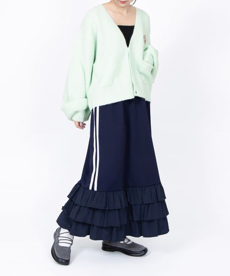 フリルティアードジャージロングスカート[商品：PN25SS-024] - PUNYUS