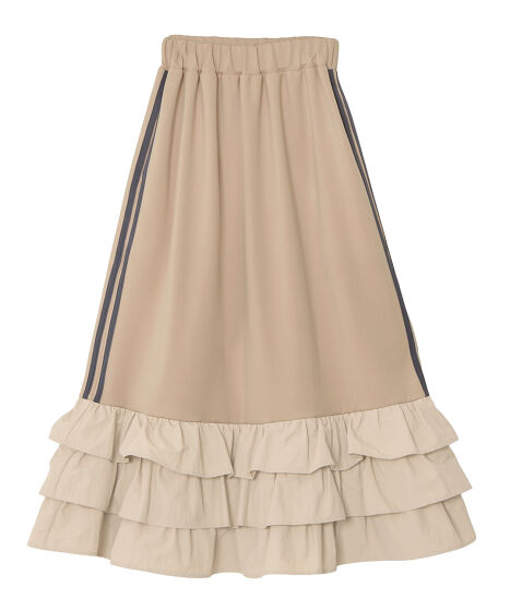 フリルティアードジャージロングスカート[商品：PN25SS-024] - PUNYUS