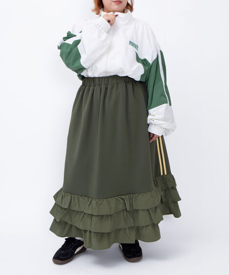 フリルティアードジャージロングスカート[商品：PN25SS-024] - PUNYUS