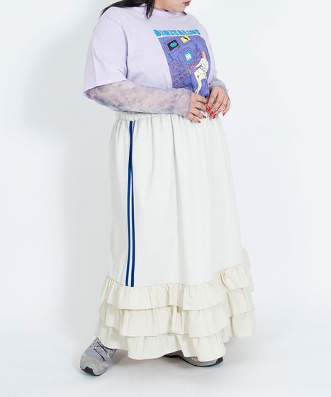 フリルティアードジャージロングスカート[商品：PN25SS-024] - PUNYUS