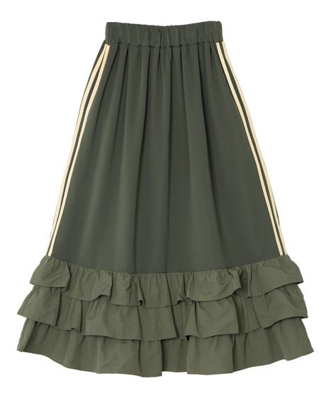 フリルティアードジャージロングスカート[商品：PN25SS-024] - PUNYUS