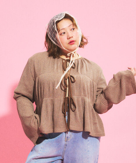 フロントリボンカーディガン[商品：PN25SS-027] - PUNYUS Online Store