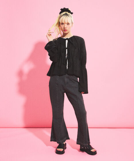 フロントリボンカーディガン[商品：PN25SS-027] - PUNYUS Online Store