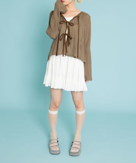 フロントリボンカーディガン[商品：PN25SS-027] - PUNYUS Online Store