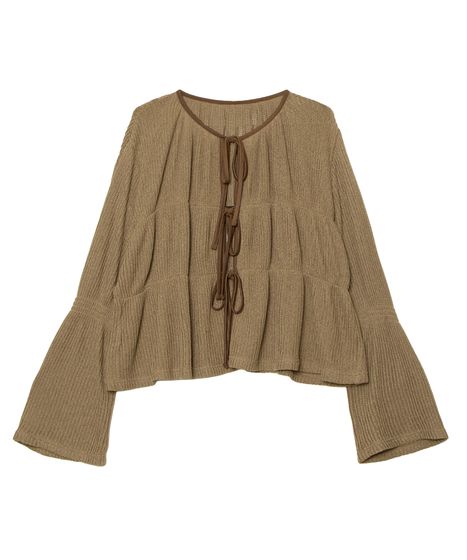 フロントリボンカーディガン[商品：PN25SS-027] - PUNYUS Online Store