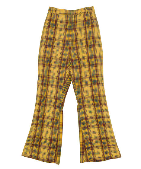 センタープレスチェックフレアパンツ[商品：PN25SS-028