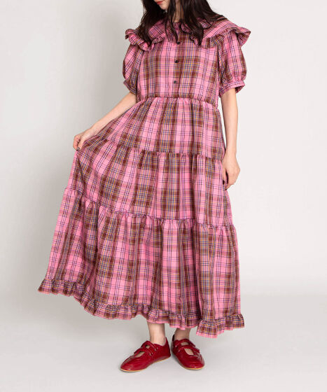 【SinceThen】 パフスリーブ ふんわり ティアード ワンピース 楽天市場】【限定！20%OFFクーポンで5599円】低身長サイズ有