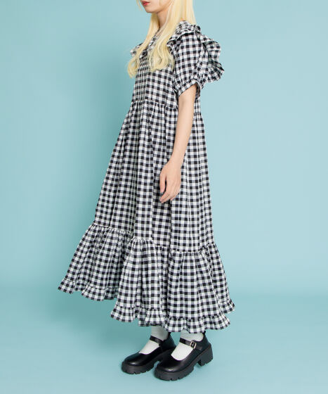 バブリーたまみさんのギンガムチェックバルーンワンピース♡M 激かわ！ギンガムチェックワンピ | バブリーたまみオフィシャル