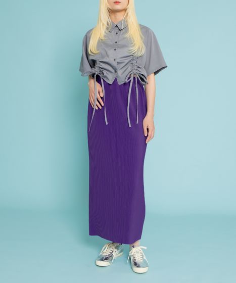 セルフカットプリーツロングスカート[商品：PN25SS-031] - PUNYUS