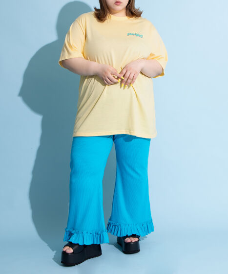リブフレアフリルパンツ[商品：PN25SS-034] - PUNYUS Online