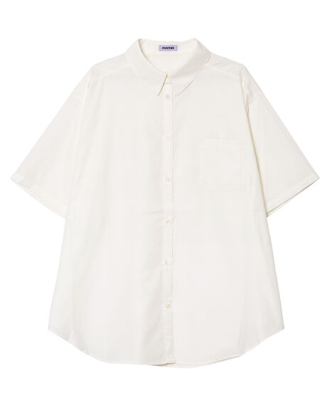 pi( ¨̮ )  M 白 半袖カラーシャツ[商品：PN25SS-036] - PUNYUS Online Store / 公式通販