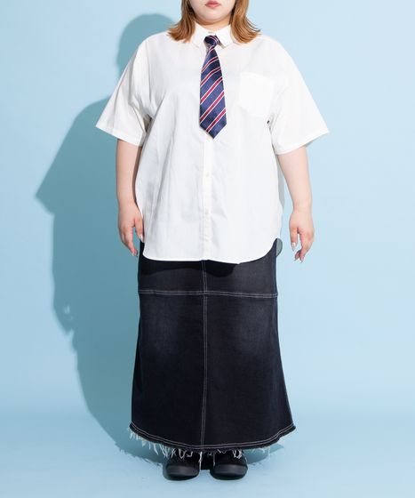 新品未使用 PUNYUS 白 半袖カラーシャツ[商品：PN25SS-036] - PUNYUS Online Store / 公式通販