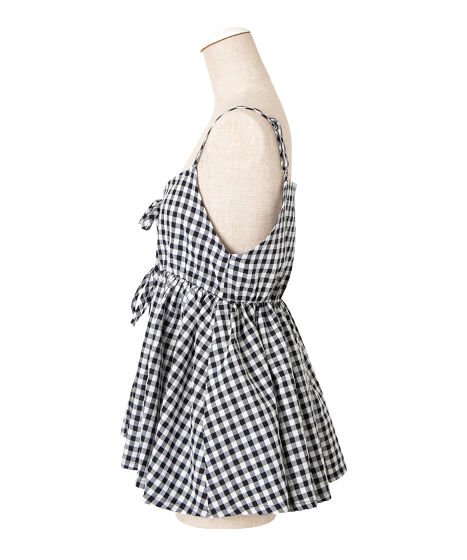 2WAYギンガムチェックキャミチュニック[商品：PN25SS-037] - PUNYUS