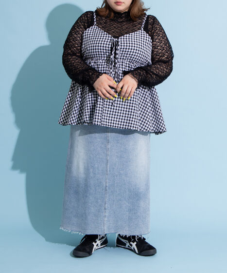 2WAYギンガムチェックキャミチュニック[商品：PN25SS-037