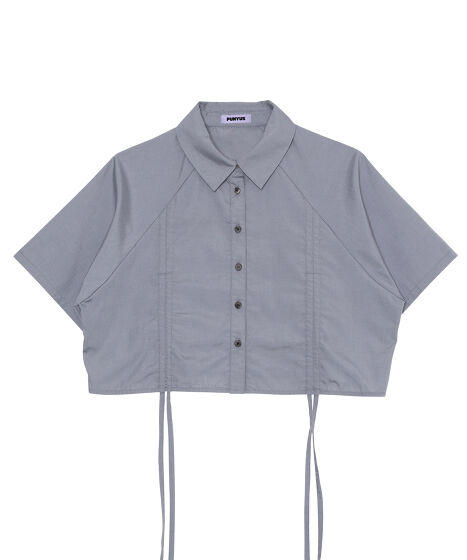 Vin　ドロストデザインクロップドシャツ Vin ドロストデザインクロップドシャツ