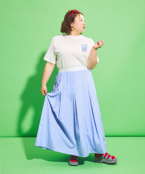 ダブルウエストストライプスカート[商品：PN25SS-041] - PUNYUS Online