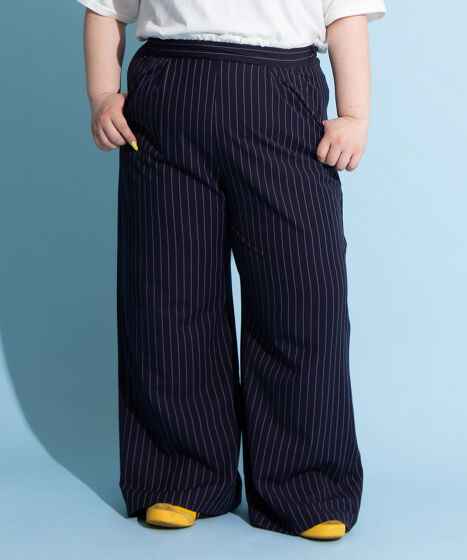 ダブルウエストストライプパンツ[商品：PN25SS-043] - PUNYUS Online