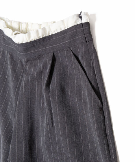 ダブルウエストストライプパンツ[商品：PN25SS-043] - PUNYUS Online