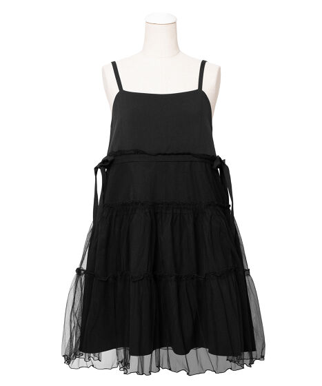 チュールレイヤードキャミワンピース[商品：PN25SS-046