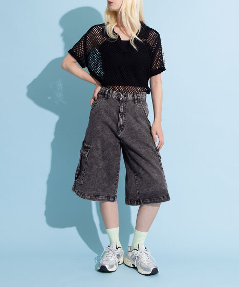 デニムカーゴハーフパンツ[商品：PN25SS-048] - PUNYUS Online