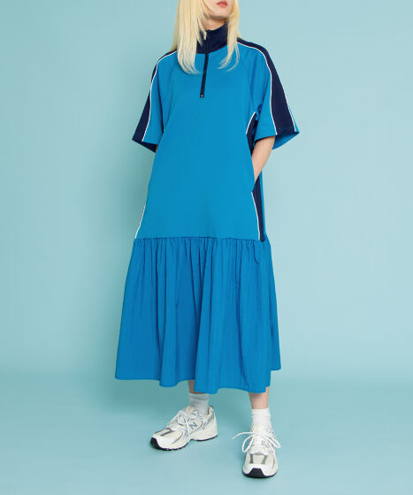 配色切り替えジャージワンピース[商品：PN25SS-049] - PUNYUS