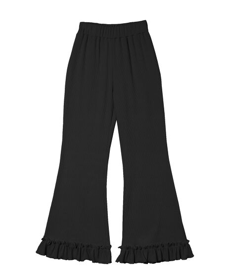 リブフレアフリルパンツ[商品：PN25SS-034] - PUNYUS Online