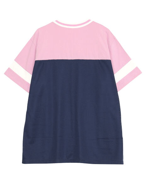 tシャツ 「ampm」レース切替ナンバリングユニホームトップス レディース FCMM（エフシーエムエム）の「LACE NUMBERING CROP TEE/レース