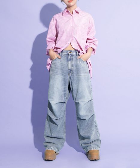 poppy キャンディーパフス ストライプシャツ キャンディストライプシャツ[商品：PN25SS-056] - PUNYUS Online Store