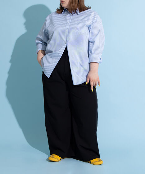 CANDY PUFF STRIPE SHIRT (BLUE) POPPY Shirts – Proud Poppy Clothing