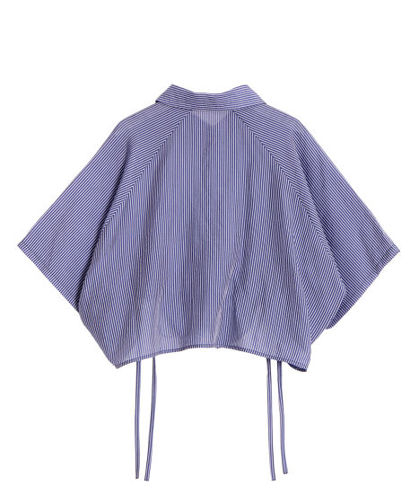 トップス NICENESS RIPP クロップド丈ドロストストライプシャツ[商品：PN25SS-057