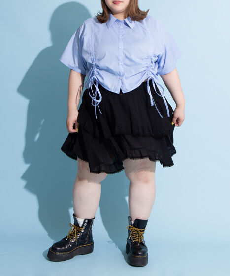 アシンメトリーミニスカート[商品：PN25SS-062] - PUNYUS Online
