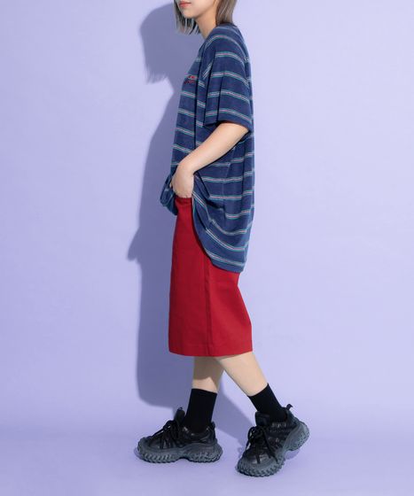 ボーダーパイルビッグTシャツ[商品：PN25SS-063] - PUNYUS Online