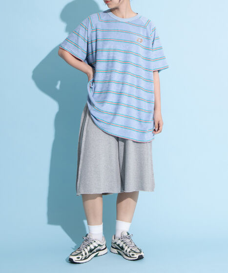 ボーダーパイルビッグTシャツ[商品：PN25SS-063] - PUNYUS
